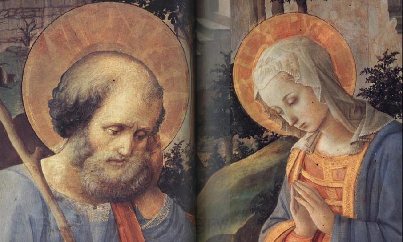 Fra Filippo Lippi Details of  The Adoration of the Infant jesus France oil painting art